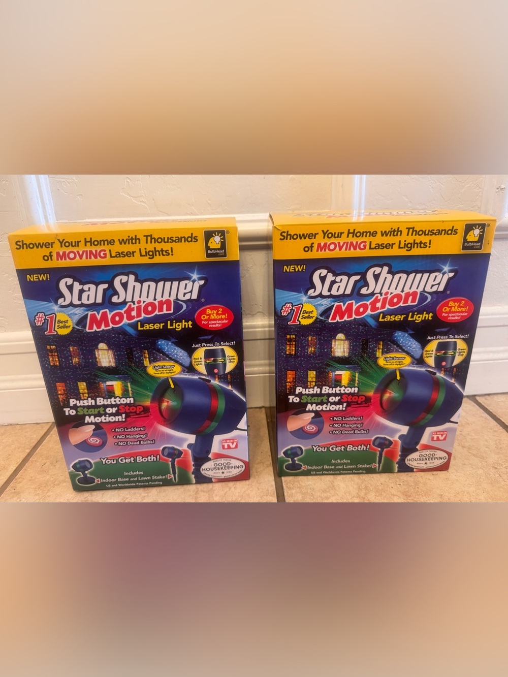 Bulkhead Star Shower Motion Laser Light - set of 2